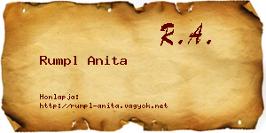 Rumpl Anita névjegykártya