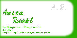 anita rumpl business card